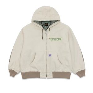 Needles Cream and Tan Hooded Jacket